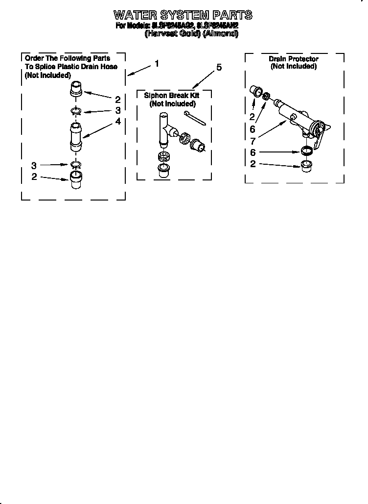 Whirlpool 8LSP8245AG2 water system diagram