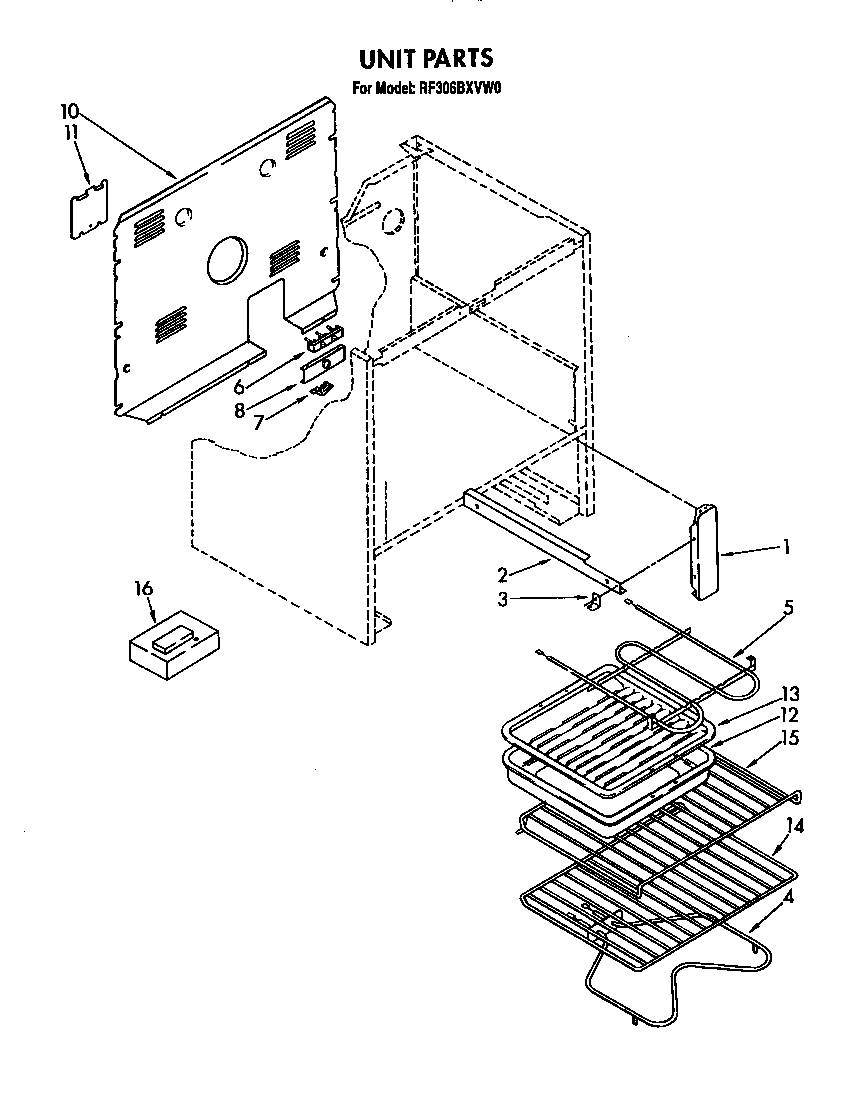 Whirlpool RF306BXVN0 unit diagram