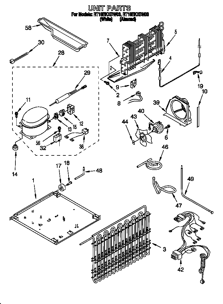Roper RT18BKXDN03 unit diagram
