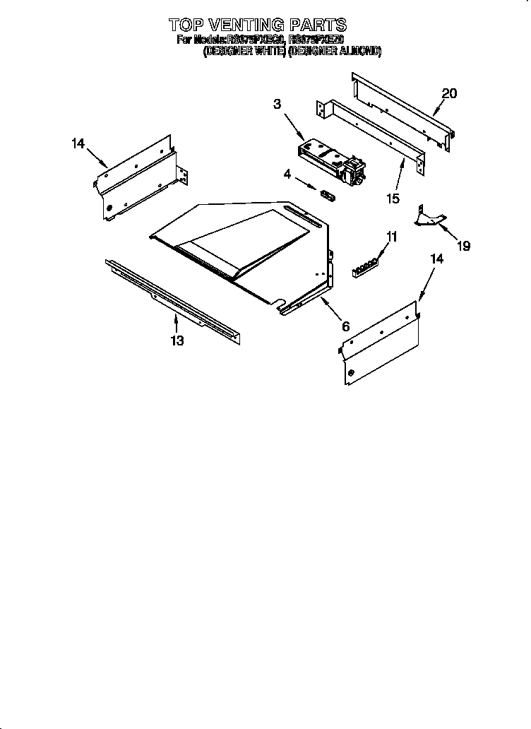 Whirlpool RS675PXEQ0 top venting diagram