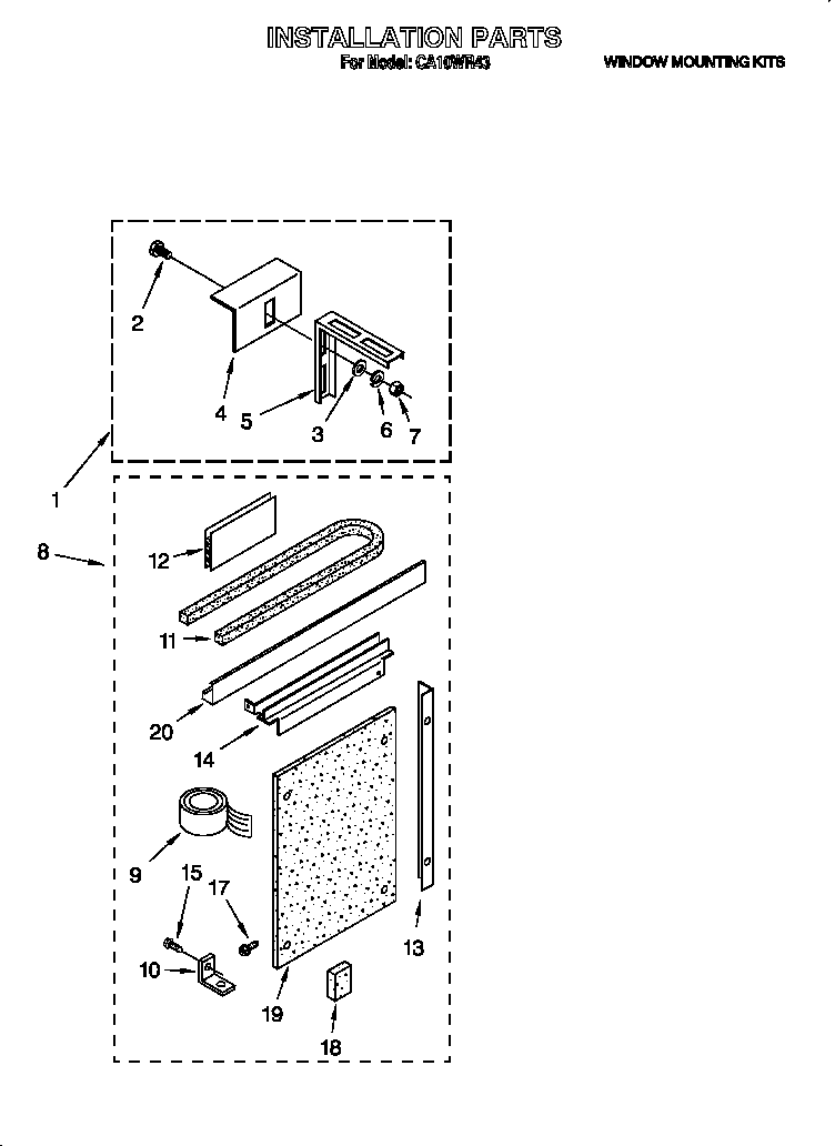 Whirlpool CA10WR43 installation diagram