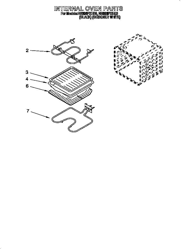 Whirlpool RS696PXEQ0 internal oven diagram