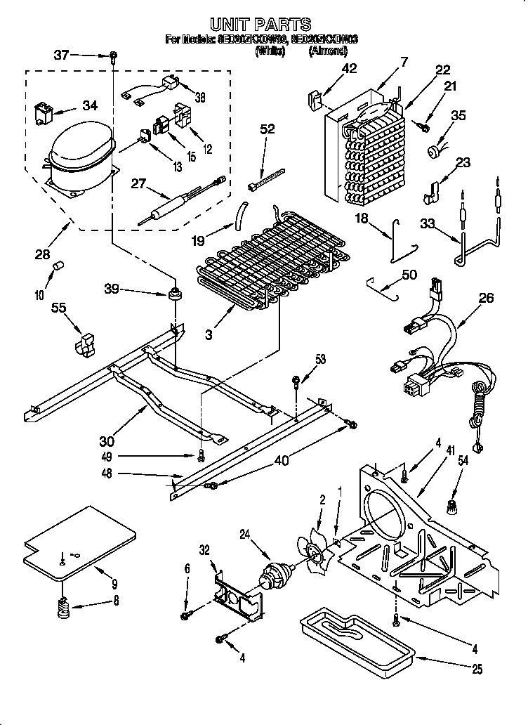 Whirlpool 8ED20ZKXDN03 unit diagram