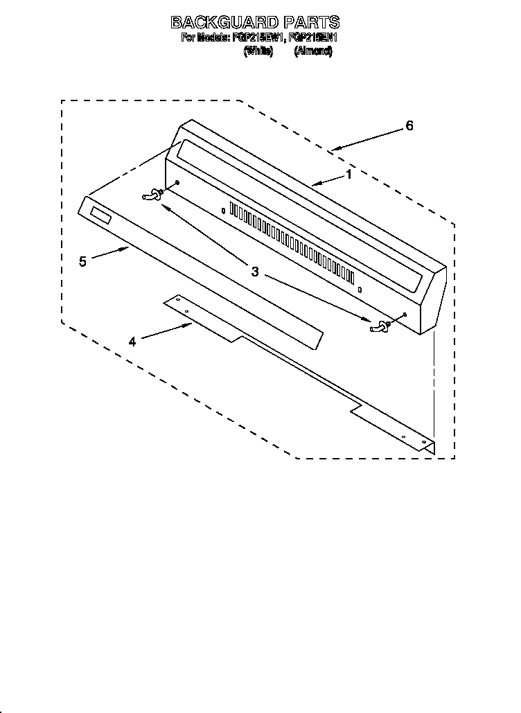 Roper FGP215EN1 backguard diagram