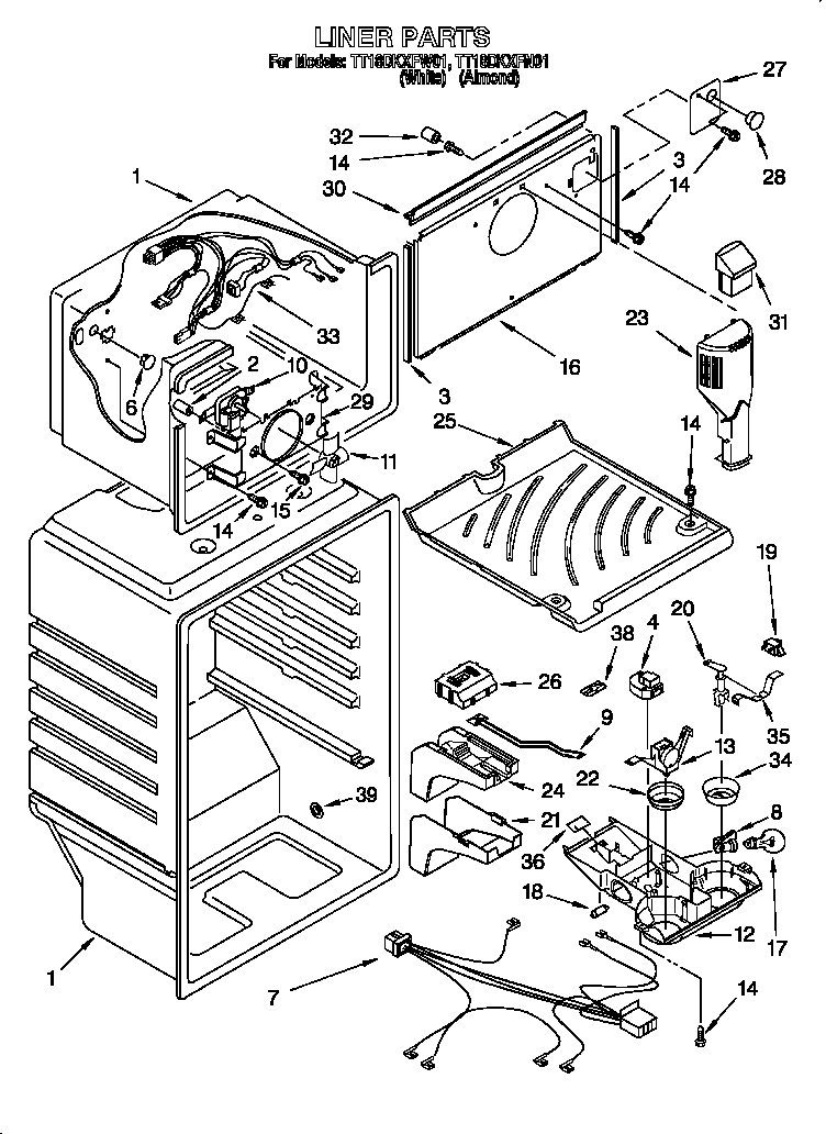 Estate TT18DKXFN01 liner diagram