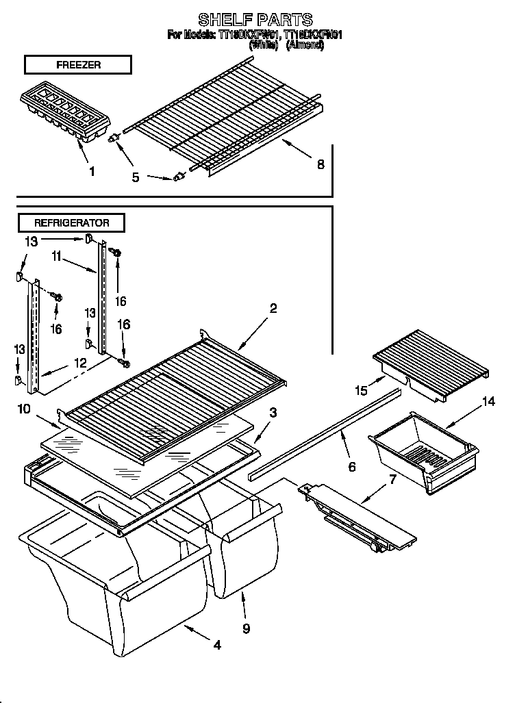 Estate TT18DKXFN01 shelf diagram