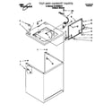 Whirlpool 4LBR8255DZ1 top and cabinet diagram