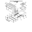 Roper FGP210EW2 oven door and broiler diagram