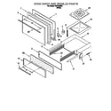 Roper FGP215EW2 oven door and broiler diagram