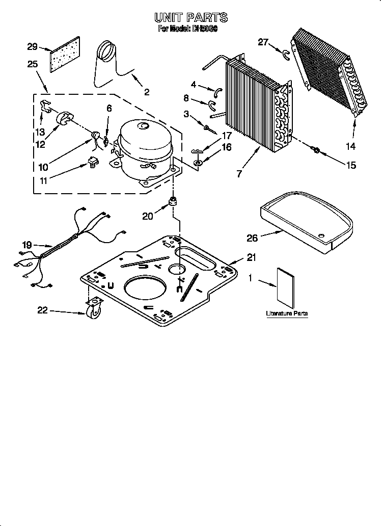 Comfort-Aire DH50G0 unit diagram