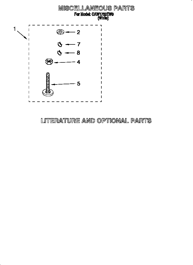 Whirlpool CAW1762EW0 miscellaneous diagram
