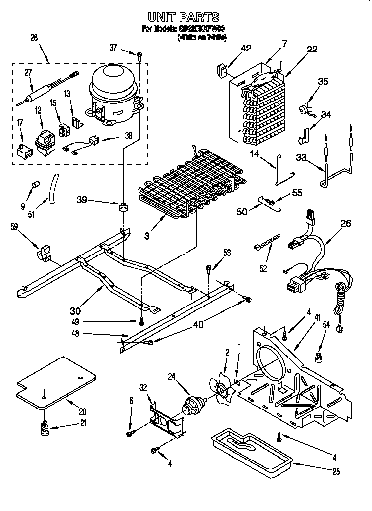 Whirlpool GD22DKXFW00 unit diagram