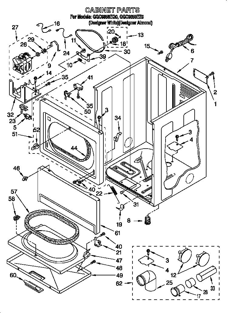 Whirlpool GGC9858EZ0 cabinet diagram