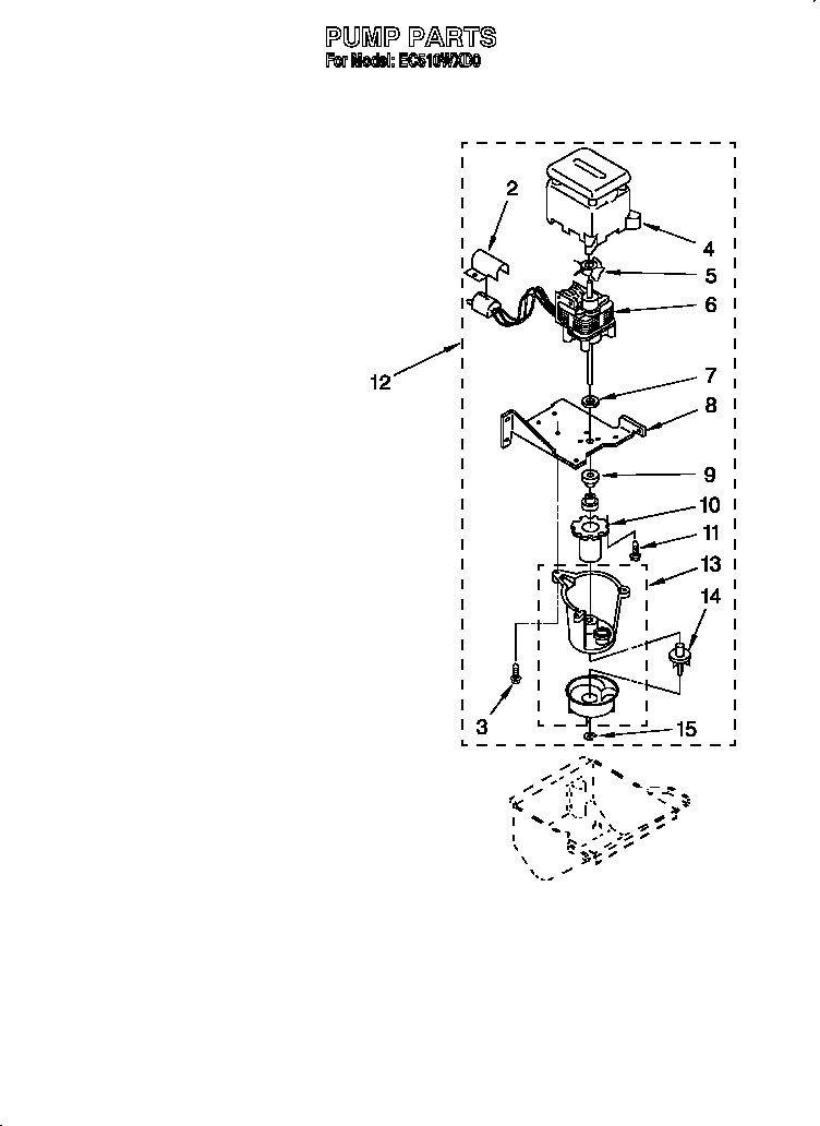 Whirlpool EC510WXD0 pump diagram