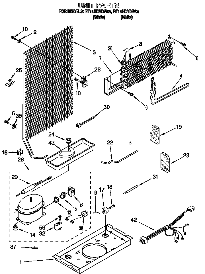 Roper RT14HDXDN05 unit diagram