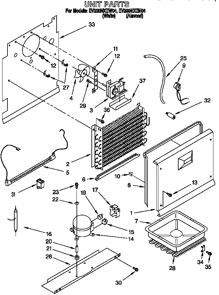 Whirlpool EV200NXEW04 unit diagram