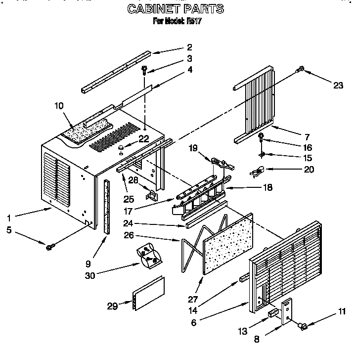Whirlpool R517 cabinet diagram