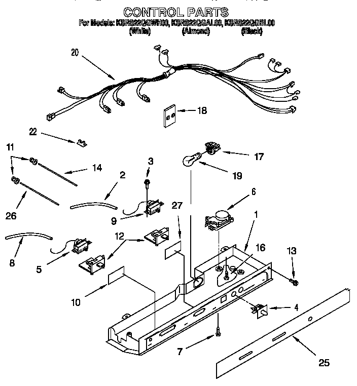 KitchenAid KSRS22QGAL00 control diagram