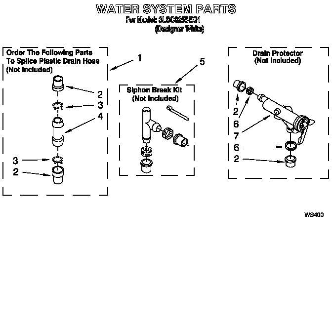 Whirlpool 3LSC8255EQ1 water system diagram