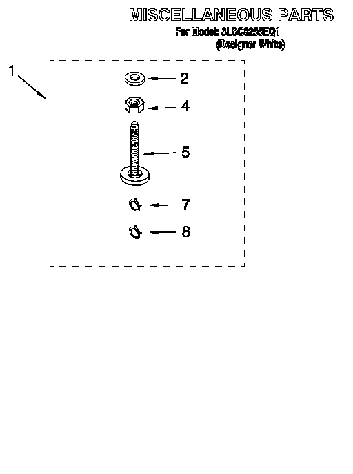 Whirlpool 3LSC8255EQ1 miscellaneous diagram
