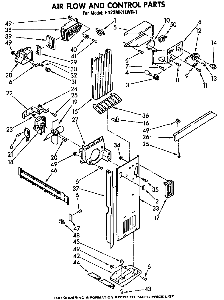 Whirlpool ED22MK1LWR1 air flow and control diagram
