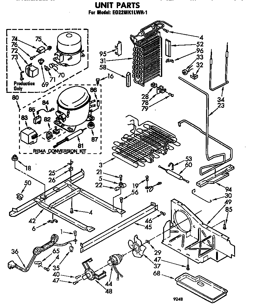 Whirlpool ED22MK1LWR1 unit diagram