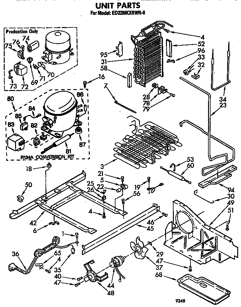 Whirlpool ED22MKXRWR0 unit diagram