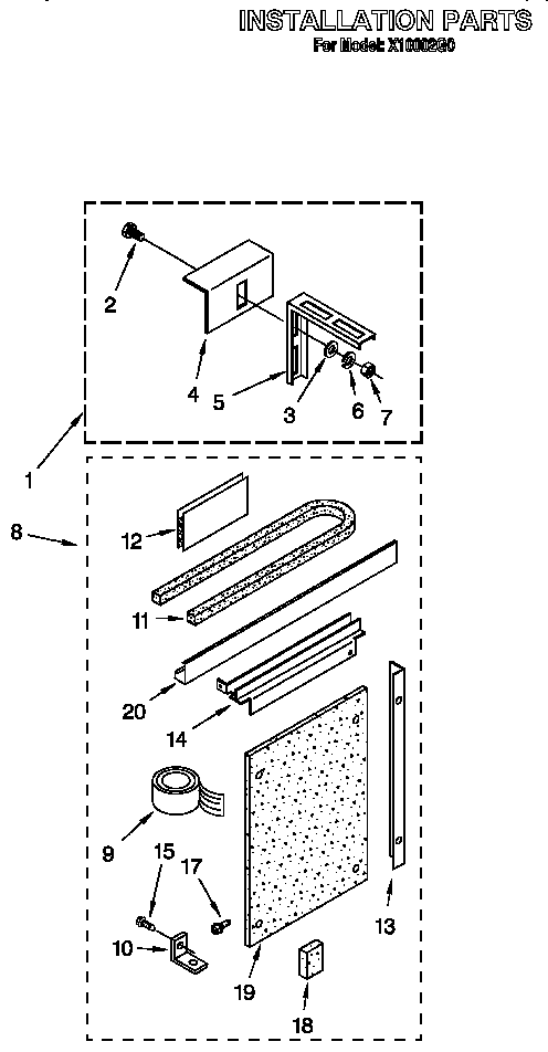 Roper X10002G0 installation diagram