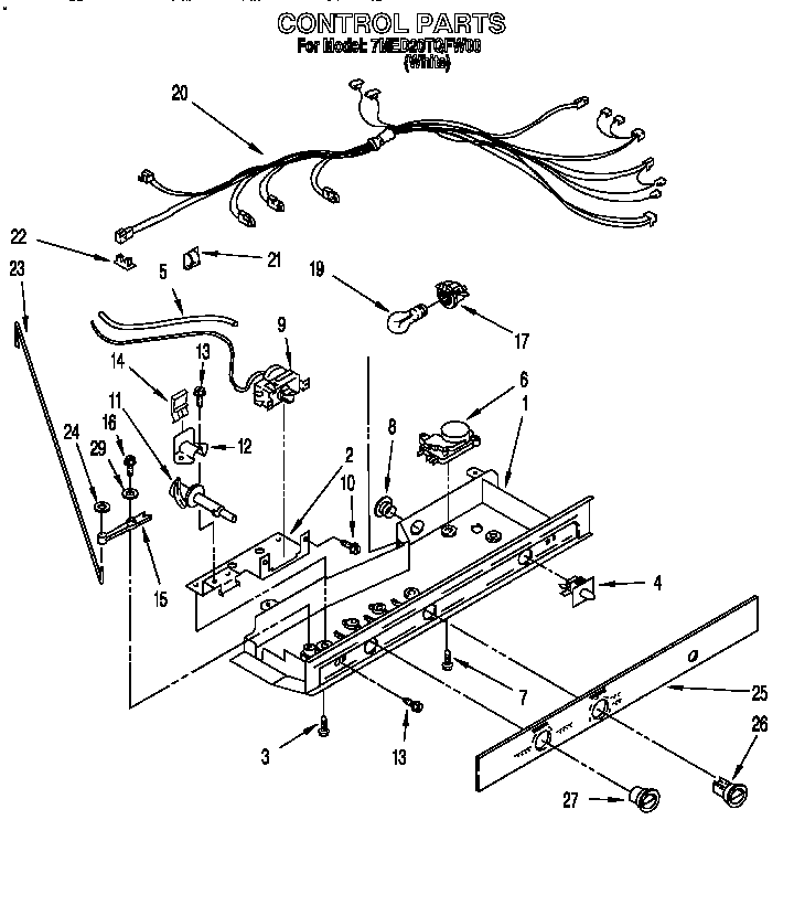 Whirlpool 7MED20TQFW00 control diagram