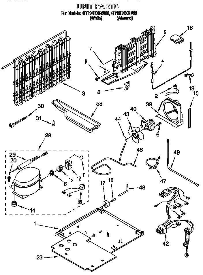 Whirlpool GT19DKXGN00 unit diagram