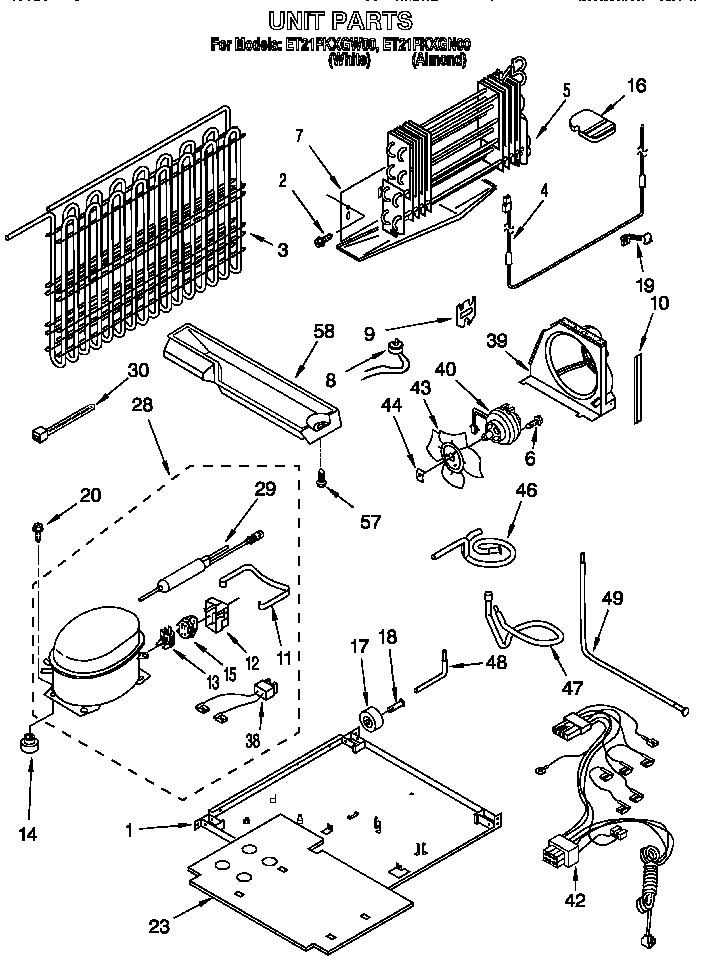 Whirlpool ET21PKXGW00 unit diagram