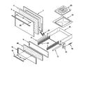 Roper FGP305EN1 oven door and broiler diagram