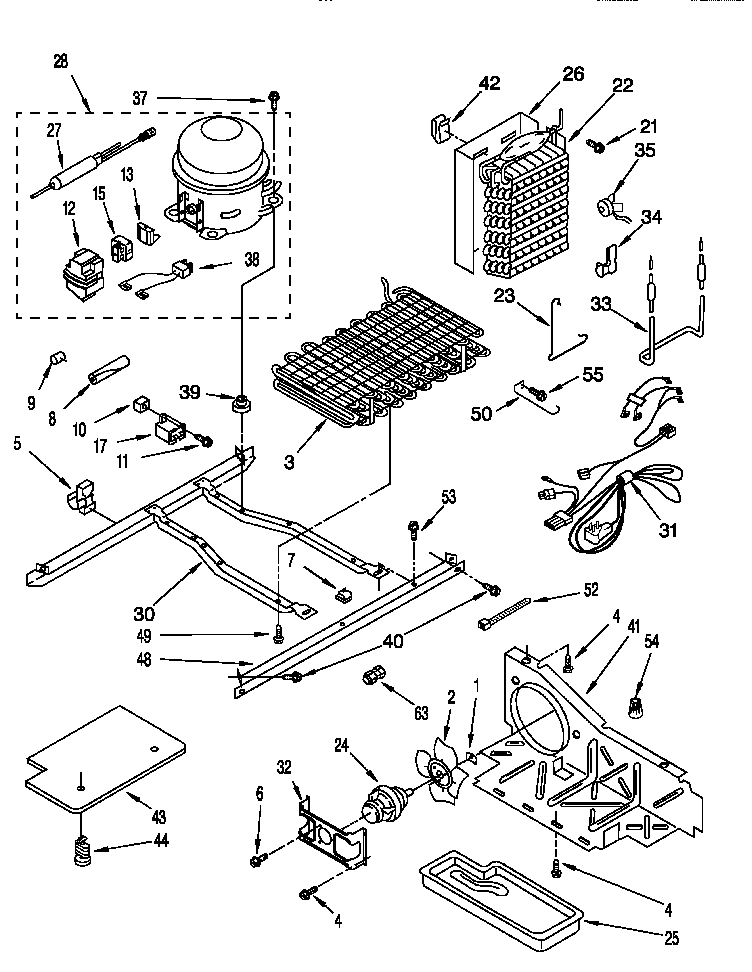 Whirlpool 8ED25DQXFN00 unit diagram