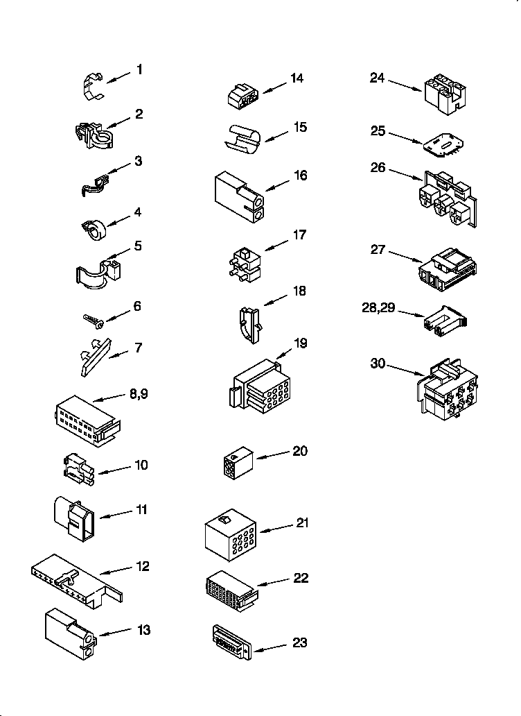 Whirlpool 6LSC8255EQ1 wiring harness diagram