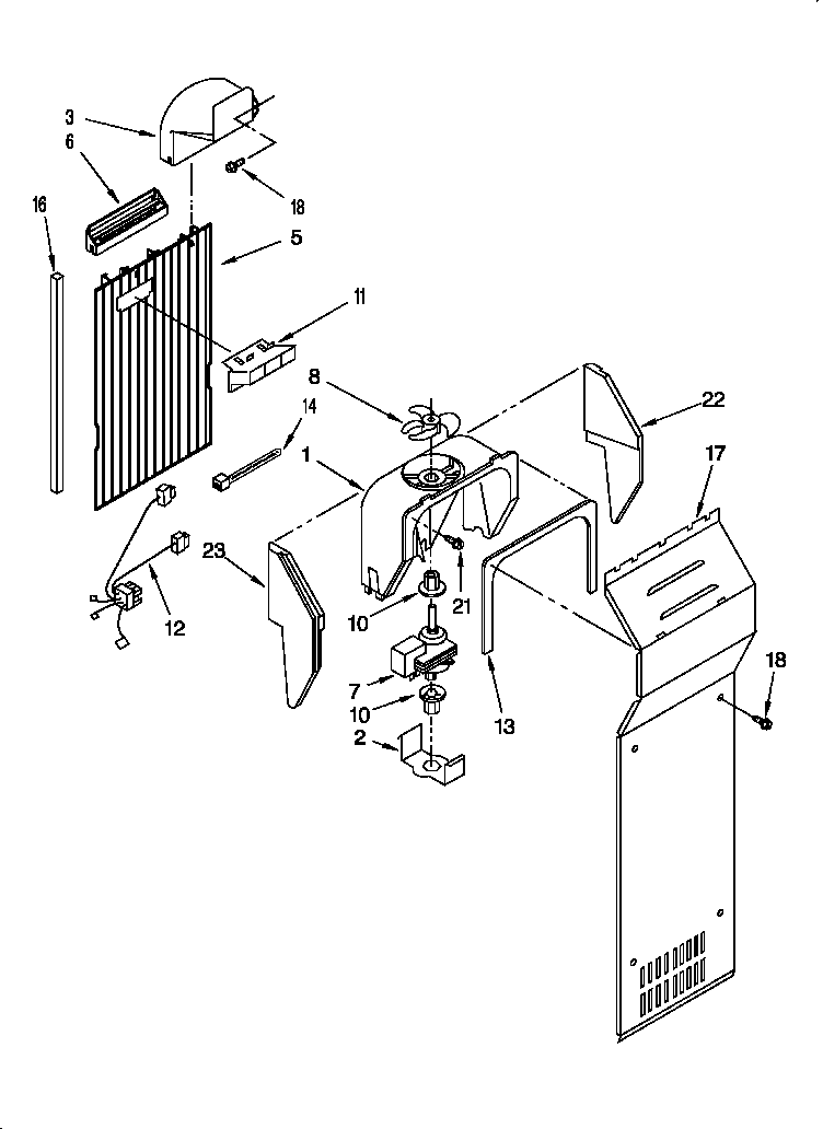 Whirlpool 3XART722F00 air flow diagram