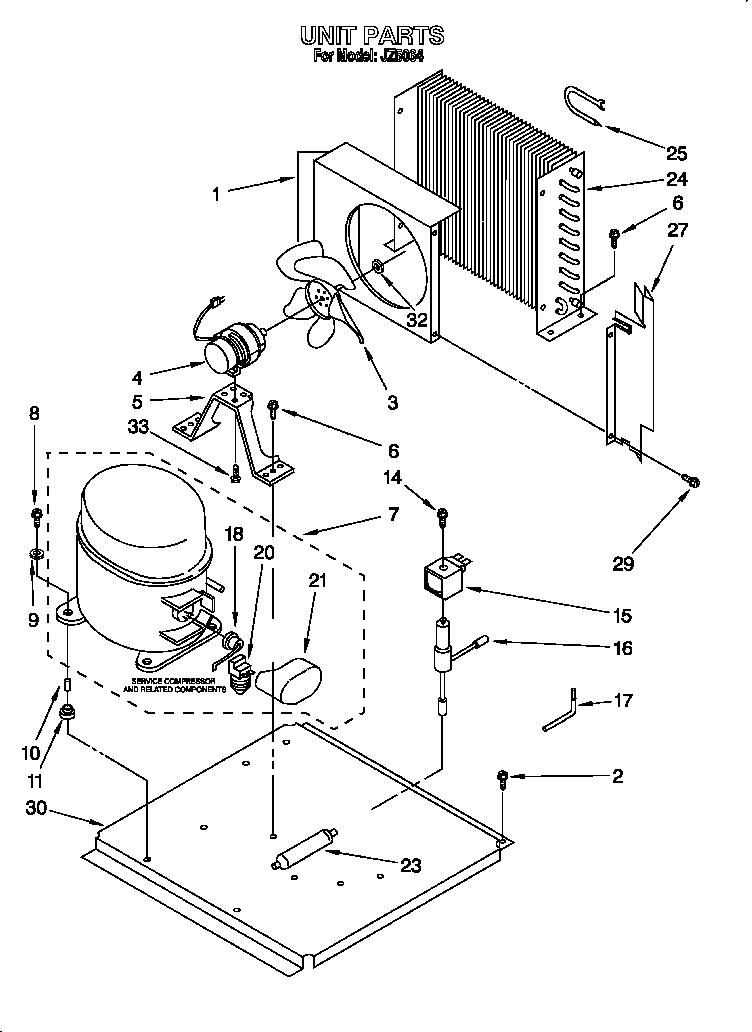 Whirlpool JZ5064 unit diagram