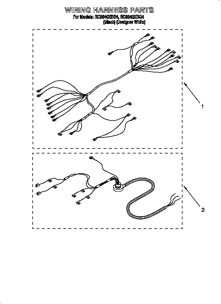 Whirlpool RC8640XBQ4 wiring harness diagram
