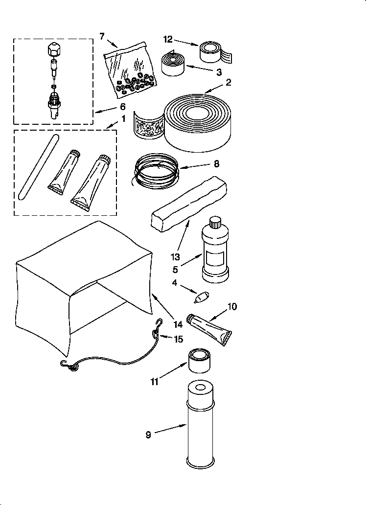 Roper X05002F02 optional parts diagram