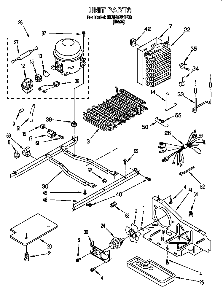Whirlpool 3XART721F00 unit diagram