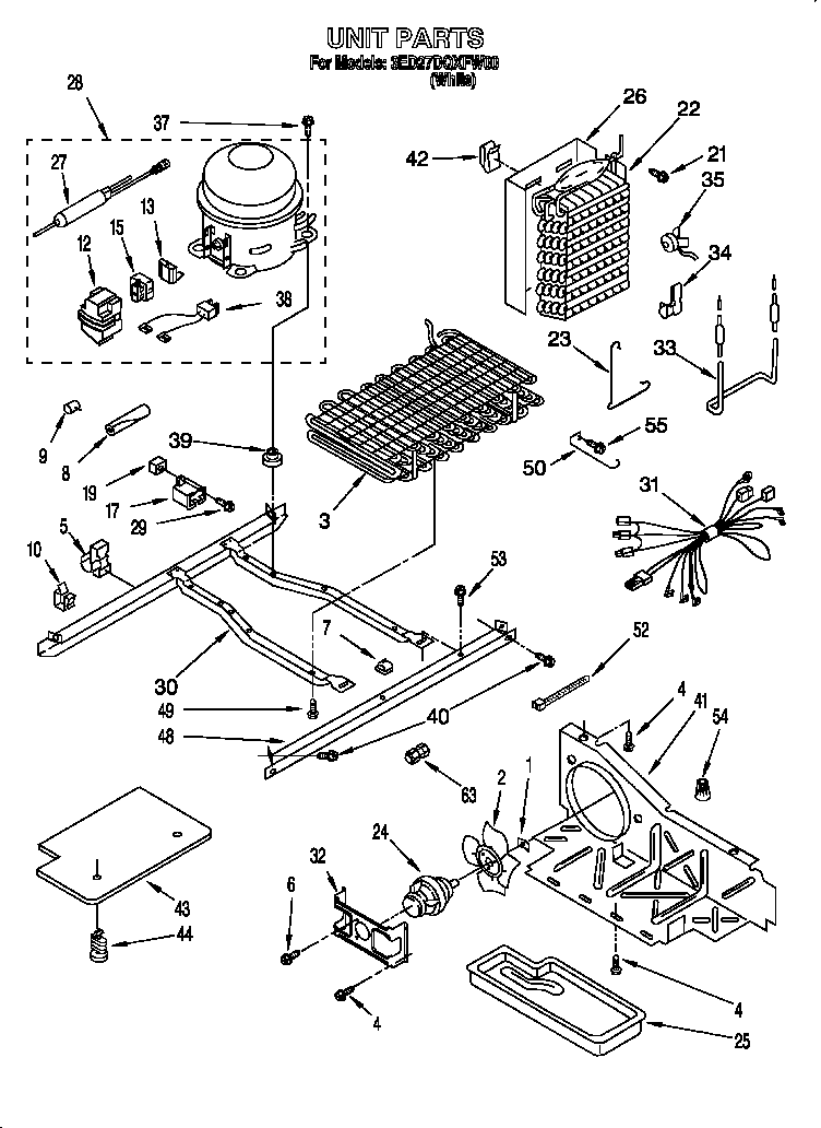 Whirlpool 3ED27DQXFW00 unit diagram
