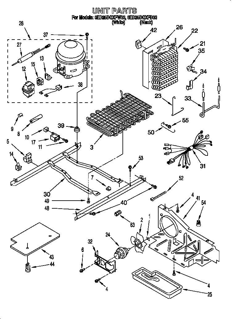 Whirlpool 6ED25DQXFW00 unit diagram