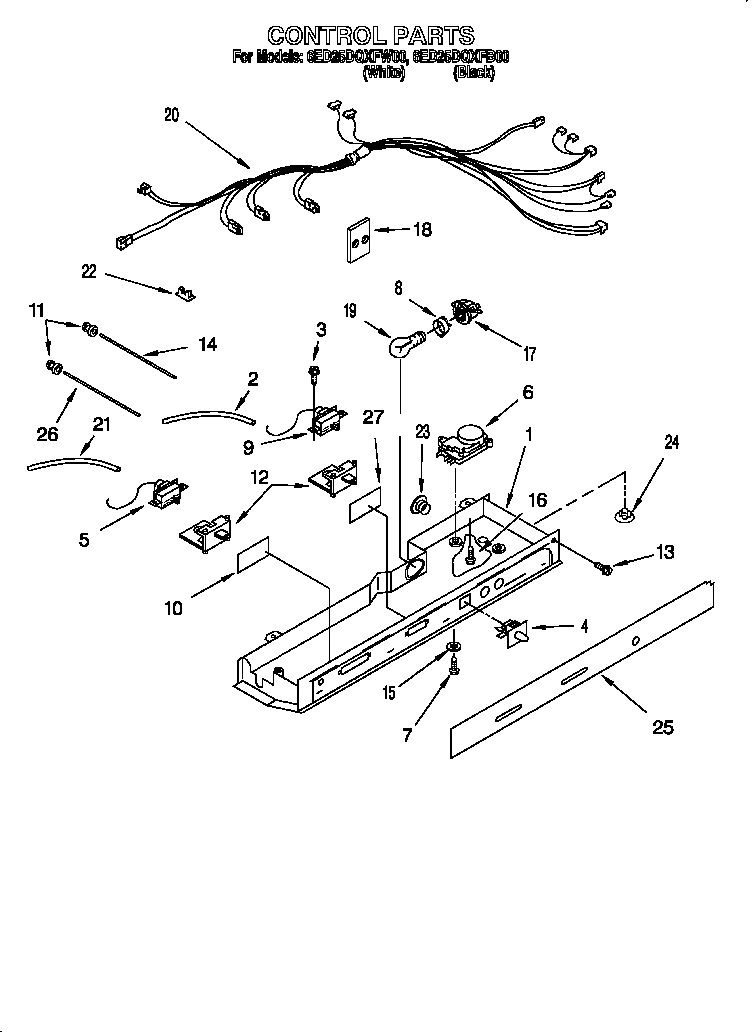 Whirlpool 6ED25DQXFW00 control diagram