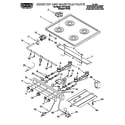 Roper FGP215EQ3 cooktop and manifold diagram