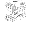 Roper FGP215EQ3 oven door and broiler diagram