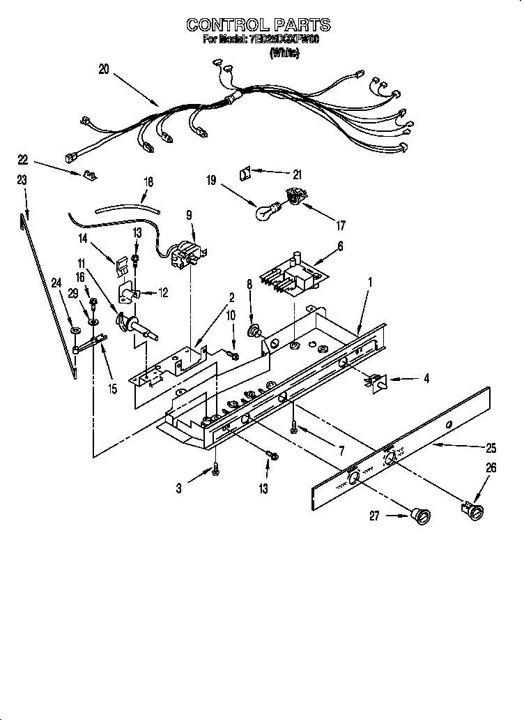 Whirlpool 7ED25DQXFW00 control diagram