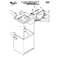 Whirlpool LSR8300EZ1 top and cabinet diagram
