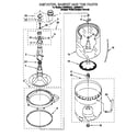 Whirlpool LSR8300EZ1 agitator, basket and tub diagram