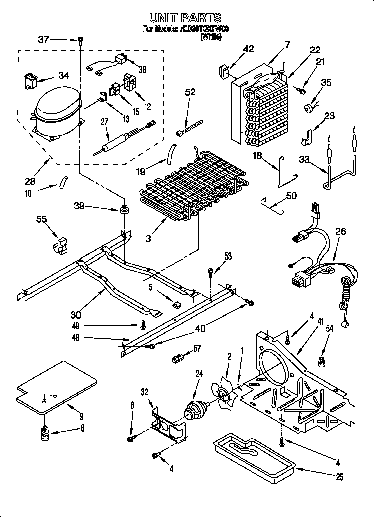 Whirlpool 7ED20TQXFW00 unit diagram