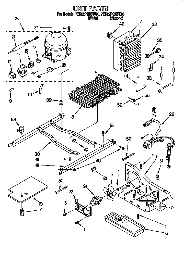 Whirlpool 7ED22PQXFW00 unit diagram