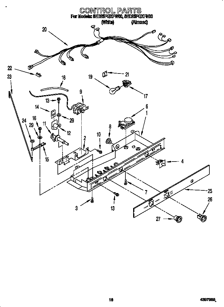 Whirlpool 8ED25PQXFW00 control diagram